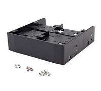 Elprico 2.5 3.5 a 5.25 Soporte 3.5 a 5.25 Adaptador de Bahía de Transmisión 2.5 a 5.25 Soporte de Montaje para 2.5 3.5 HDD SSD con Tornillos de Montaje Desconcertado para PC 5.25 Bahía
