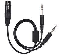 Elprico Adaptador de Auriculares de aviación para XLR a GA Cable Adaptador de Auriculares de 5 Pines de Doble Enchufe Cable de Auriculares de aviación