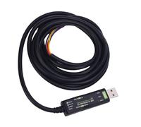 Elprico Adaptador Serie USB a RS232 RS485, Cable Convertidor de 2m/6.6 Pies con Chip FT232RNL, Puerto Conmutable e Indicadores LED para, Mac, Linux