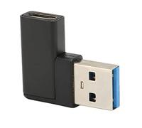 Elprico Adaptador USB C A USB 3.0, Adaptador USB A USB C de ángulo Recto de 90 Grados, Adaptador USB 3.0 A A USB C para Computadoras Portátiles, Teléfonos y PC