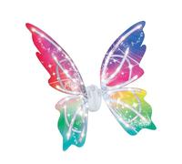 Elprico Alas de hadas eléctricas para niñas, alas de mariposa con luz LED con música y correa ajustable, disfraz de ángel de princesa, disfraz de Navidad, regalo de Acción de Gracias para niñas de 4 a