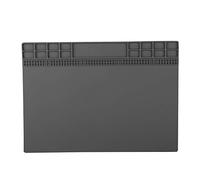 Elprico Almohadilla de Aislamiento térmico, tapete Aislante de Silicona Resistente al Calor de 350 mm * 250 mm, Plataforma de Mantenimiento de computadora de teléfono magnética Resistente(Gris)