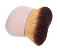 Elprico Aplicador de Cepillo Autobronceador con Diseño de Cabeza Ondulada, Ideal para Uso a Largo Plazo, Pelo de Fibra de 2,56 "x 2,56" (Caqui)