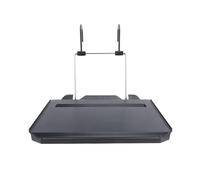 Elprico Bandeja para Volante de Coche, Reposacabezas de Asiento Trasero Plegable 2 en 1, Escritorio Automático con Portavasos y Ranura para Bolígrafo, para Escribir Comida y Ordenador Portátil