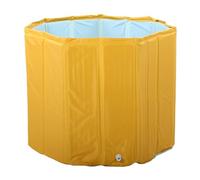 Elprico Bañera Plegable de Uso Versátil, Bañera de Hidromasaje Inflable Portátil para Baños de Pies y Relajación, Hecha de PVC de 80CM de Diámetro (YELLOW)