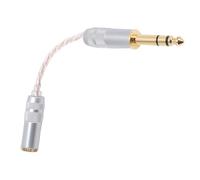 Elprico Cable Adaptador para Auriculares de 6.35 Mm a 4.4 Mm, Convertidor de Audio HiFi Dorado para Dispositivos MPAMP1/sonido de Moukey con OCC+Core Híbrido Plateado