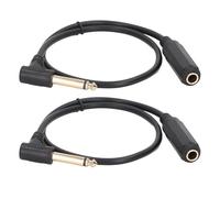 Elprico Cable Estéreo Macho a Hembra de ángulo Recto, Extensor de Sonido Eficiente para Altavoces e Instrumentos, 0,5 M