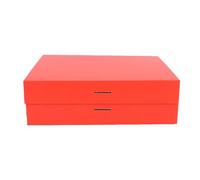 Elprico Caja de Regalo Magnética con Tapa, Caja de Regalo Plegable con Cinta y Cierre Magnético para Joyería, Perfume, Propuesta de Dama de, Día de San Valentín (rojo)