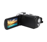 Elprico Cámara de Video 4K, Videocámara de 64MP con WiFi, Grabadora de Video Digital de Pantalla de Rotación de 3 Pulgadas con Luz LED de Relleno para Viajar y Vlogging