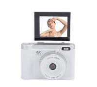 Elprico Cámara Digital para Fotografía, Cámara de Vlogging de 12MP 1080p para Youtube con Pantalla de Flip de 2,8 "180 °, Punto de Zoom Digital 8X y Dispara Camara con AI Anti-Shake (White)