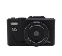 Elprico Cámara WiFi Compacta con 75MP, Video Ultra HD 5K, AI AI Autofocus, Detección de Sonrisa y Zoom Digital de 18x, para Viajes, Vlog y Photography Anti Shake (Black)