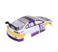 Elprico Carcasa de Carrocería de Coche RC a Escala 1/10, Piezas de Repuesto de Marco de Carcasa de Coche de Control Remoto de PVC, con ala Trasera, para Coches de Carreras Planos con Distancia Entre