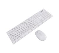 Elprico Combo de Teclado y Ratón Inalámbricos, Teclado Inalámbrico de 2,4G y 104 Teclas y Ratón Ergonómico, Receptor USB de 2,4GHz, Compatible con PC, Portátil (White)