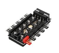Elprico Concentrador de Ventilador de Computadora PWM de 10 Canales para Placa Base, Resuelve el Cuello de Botella de la Interfaz del Ventilador, Fácil Instalación, Concentrador de