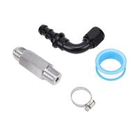 Elprico Conector de Manguera de Calentador de Aluminio, 1/2-14 NPT -10AN Kit de Actualización de Montaje con Cinta de Abrazadera, para 6.7L 2007.5+ Reemplaza 52014739AG 55056966AA