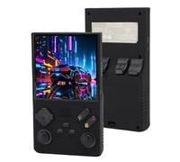 Elprico Consola de Juego de Mano, de Juegos Retro Portátil de 4 Pulgadas con Tarjeta de 256 GB, Pantalla HD 720x720 HD para Viajar (Black)
