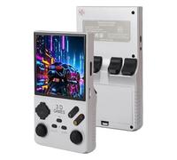Elprico Consola de Juego de Mano, de Juegos Retro Portátil de 4 Pulgadas con Tarjeta de 256 GB, Pantalla HD 720x720 HD para Viajar (SILVER)