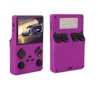 Elprico Consola de Juego de Mano Retro, Jugador de Juego Portátil de 3.5 Pulgadas 640x480 con Almacenamiento de 256 GB, Consola de Juegos de Mano para Viajar (Purple)