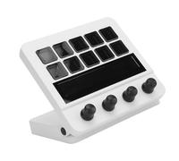 Elprico Controlador de Transmisión, Mazo de Control de Transmisión con 10 Teclas de Macro LCD, Teclado de Cubierta de Control de Estudio de Botones LCD Personalizables para Transmisión