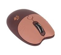 Elprico Cute Cat Wireless Mouse, 3 Niveles dpi Portable Soundless Mouse, 2.4G Candy Colors Kawaii Mouse con y Receptor USB, para Regalo de Niñas y Niños (Marrón)