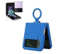 Elprico Funda para Z Flip 4, TPU Flexible para Mujeres, Hombres y Niñas, Funda Protectora para Teléfono Slim Fit a Prueba de Golpes Girly para Z Flip 4, para Teléfono con (Blue)