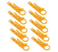 Elprico Herramienta Multiusos para Pelar Cables de 10 Piezas para electricistas: ABS Duradero y Acero Inoxidable, Mini Alicates de Engarzado Amarillos para Pelar y Terminar Cables