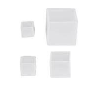 Elprico Juego de Moldes Cuadrados de Resina de 4 Piezas, Moldes de Fundición de Silicona Duraderos para Proyectos de Fabricación de Joyas y Manualidades, 5,5x5,5 Cm