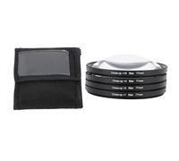 Elprico Kit de Filtro de Lente Macro de Primer Plano con Lentes +1, +2, +4, +10 para Fotografía, Filtros de Vidrio óptico, Construcción de Doble Rosca, Bolsa Protectora Incluida para (77 mm)