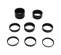 Elprico M48 Tubo de Extensión de Distancia, 8 Piezas de Telescopio Astronómico Kit de Fotografía Anillo de Aluminio de Metal para Astrofotografía Espacial, Tubo Roscado de 3 Mm-30 Mm
