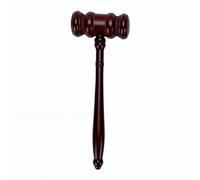 Elprico Martillo de Madera para Juez, Juego de Mazo de Martillo para Sala de Audiencias de Madera de Haya, con Base de 4,72 Pulgadas, para Juicios de Reuniones de Subastas (con base)