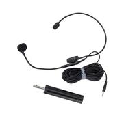 Elprico Micrófono para Auriculares, Micrófono Flexible con Cable de Sonido HiFi para Amplificador de Voz, Conector de 3,5 Mm, para Auriculares para Cantar, Hablar, Profesores,