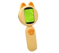 Elprico Microscopio Digital de Mano para Niños, Lupa Electrónica Portátil de Pantalla de 2.0 Pulgadas con Zoom 4X, 8 Luces LED y Juegos, Juguete de Ciencias Recargable (Yellow)