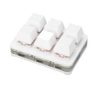 Elprico Mini Teclado de 6 Teclas Teclado Mecánico para Juegos con una Sola Mano, Teclado Macro de Programación Interruptor Rojo Teclado Mecánico RGB con Cable USB Pequeño para Oficina de