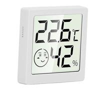 Elprico Mini termómetro higrómetro digital mecanizado con precisión para industrias electrónicas y textiles, material ABS duradero (BLANCO)