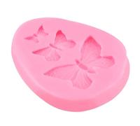 Elprico Molde de Silicona con Forma de Mariposa para Decoración de Fondant, Chocolate y Pasteles, Perfecto para Fiestas de Cumpleaños DIY, Rosa, 3 * 2,4 * 0,4 Pulgadas, 1 Unidad