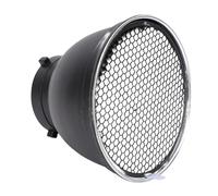Elprico Plato Reflector Estándar de 7 Pulgadas con Cuadrícula de Panal de 60 °, Sombra de Lámpara Modificadora de Luz para Bowens Mount Studio Strobe Flash