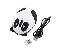 Elprico Ratón inalámbrico, Mini ratón de Ordenador Panda Lindo, con Receptor USB, Forma de Panda, con Cable de Carga USB