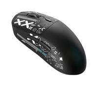 Elprico Ratón para Juegos con Base de Carga, Ratón Inalámbrico Tri Modo 2,4G/con Cable/BT, 7 Botones Programables, Batería de 650 MAh, Tasa de Sondeo de 1000 Hz, 12000 Puntos por Pulgada (Black)
