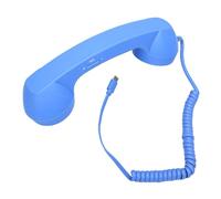 Elprico Receptor de Teléfono Celular con Cable y Micrófono Tipo C para Llamadas Nostálgicas Reuniones Agarre Cómodo y Elegante (Blue)