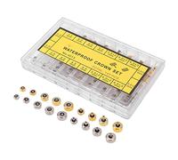 Elprico Reloz de Acero Inoxidable Reprisión de Piezas de Repuesto de del Kit de Reemplazo para la de Relojes, 140 Piezas con Caja de Almacenamiento