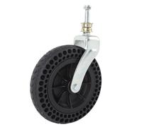 Elprico Ruedas Giratorias de 8 Pulgadas, Rueda Delantera del Carro de Carga Antideslizante de 75 Kg, Ruedas de Goma TPE con Silenciosas para Muebles, Carros Pequeños, Carros y
