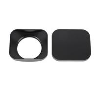 Elprico Sombra de la Campana de Lente de la Cámara, Capucha de Lente de Metal Cuadrada con Tapa de Metal de Anillo Adaptador de 39-58 Mm, Aleación de Aluminio Liviano y Protector de Tono (43MM)