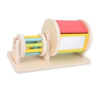 Elprico Sonajero de Tambor Rodante de Madera, Juguete Educativo para bebé, Aprendizaje Sensorial, Desarrollo Temprano, 1 Pieza