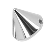Elprico Tachuelas Cónicas con Púas, 200 Piezas de Remaches Cónicos de Plástico de 8x8 Mm con Orificios de Costura para Manualidades, Ropa, Chaquetas, Zapatos, Bolsos, Cinturones (SILVER)