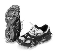 Elprico Tacos de Hielo, 24 Crampones con Púas para Zapatos, Mujeres Hombres Antideslizantes Picos de Acero Inoxidable Protección Segura para Senderismo Pesca Caminar Escalada (M)