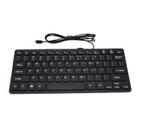 Elprico Teclado con Cable, Teclado USB-C de 78 Teclas, Tecla de Chocolate Silenciosa y Liviana, ángulo de Escritura Cómodo y Conexión Estable, para PC para Juegos, Computadora Portátil, (Black)