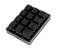 Elprico Teclado Mecánico para Juegos de 12 Teclas, Teclado con una Mano, Teclado con Cable USB-C, Teclado Programable e Intercambiable en Caliente, Teclado Macro Programable con (Black)