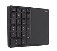Elprico Teclado Numérico Inalámbrico Portátil de 22 Teclas, Panel Táctil BT4.2 2,4G Tipo C, Carga para iOS [Estudiantes] (Black)