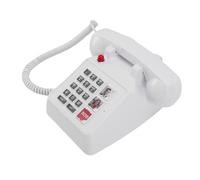 Elprico Teléfono de Botón Grande para Personas Mayores, Teléfono Fijo para Ancianos con Botones Grandes, Marcación de un Toque, 5 Números de SOS 2 Números Familiares, Timbre Visual,