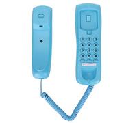 Elprico Teléfono de Hotel Mini Marcado de Tono de Pulso de Línea Fija, Anti Interferencia Trueno Escritorio de la Pared de la Línea Convertible Teléfono con MUTA Pausa de la Función (Blue)
